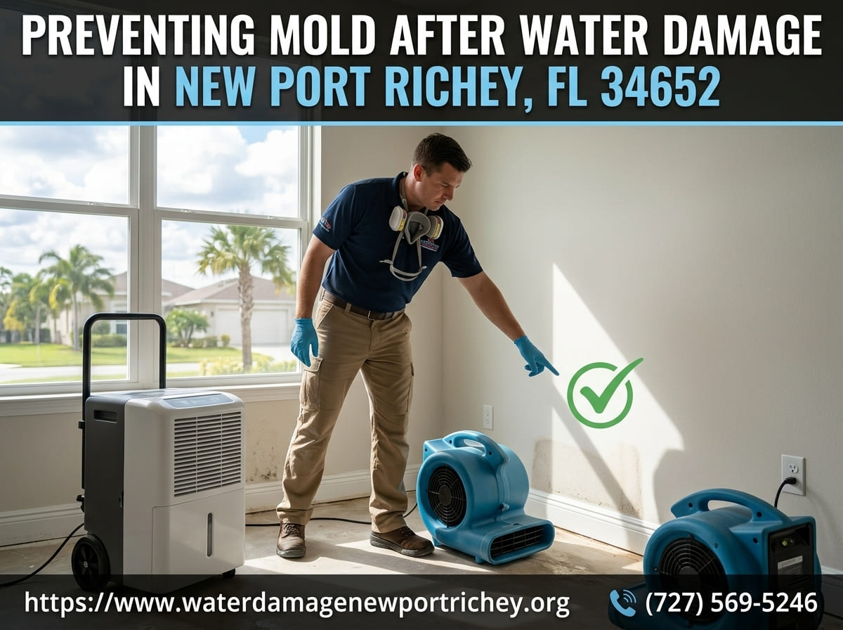 Preventing mold after water damage New Port Richey